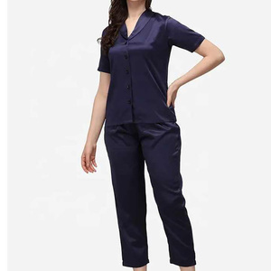Buy Customized Logo Women's Thermal Sleepwear Breathable Cotton Printed Night Dress Pyjamas Set - Product Image 2