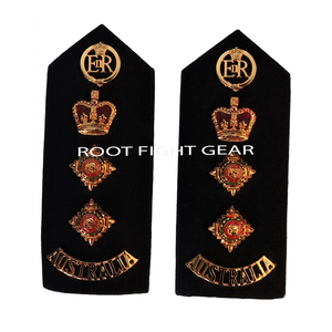 Insignia de epaulette australiana de alta calidad, parche cosido para uniformes con botón metálico y diseño de acabado impecable. - Product Image 4