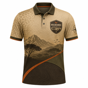 เสื้อโปโลแขนสั้นผู้ชาย Wildrange Expedition Club ลายซาฟารี ผ้าโพลีเอสเตอร์ระบายอากาศได้ดี ทรงปกติ - Product Image 1