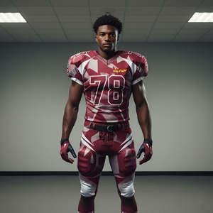 Nouveauté, designs personnalisés unisexes, adultes, haute qualité, respirant, 100% polyester, manches courtes, séchage rapide, football américain 7V7 - Product Image 3