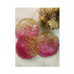 Hot Selling Colorful Round Shaped Resin <b>Coasters</b> Coffee Drink <b>Coaster</b> With Holder Modern Decoration Home Decor <b>Coaster</b> - Product Image 2