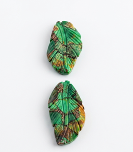 Ópalo Verde Natural Tallado en Forma de Hoja, Piedra Preciosa Suelta Calibrada para Joyería - Product Image 2