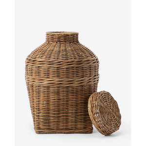 Woven Natural Rattan Wicker Jar <b>Storage</b> <b>Container</b> With Lid Eco Friendly Home Organizer Wholesale Bulk Supplier <b>Kitchen</b> <b>Storage</b> - Product Image 3