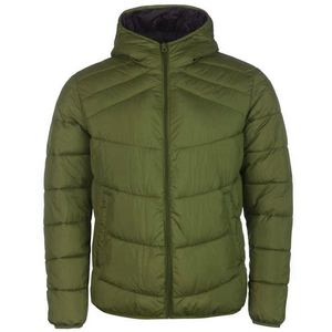 Men's Black Hooded Puffer <b>Jacket</b> With Lime Green Lining Windproof Zipper Closure Casual Winter Coat Solid Color Polyester 2026 - Product Image 4