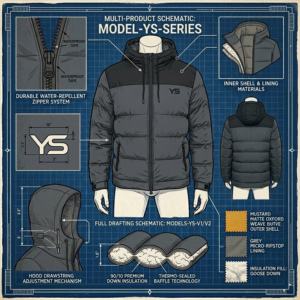 <b>Waterproof</b> Windproof Casual Bomber <b>Jacket</b>-Winter <b>Plus</b> <b>Size</b> Breathable 100% Polyester Zipper Stand Collar Men's Puffer <b>Jacket</b> - Product Image 5