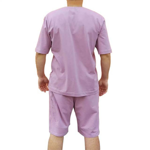 Ensemble T-shirt et short décontracté respirant pour homme, service OEM personnalisé, polyester et coton, tenue d'été - Product Image 2
