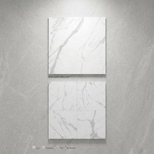 Carreaux en porcelaine haute brillance 120x120 CM 48x48 POUCES Taille personnalisée 4x4 PIÈCES Carreaux émaillés Marbres polis Carreaux de sol Extérieur - Product Image 6