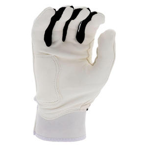 Premium All White Leather Baseball Batting Gloves | Ultra Soft Flex Fit Comfort Shock Absorption Custom Pro Batting Gloves - Product Image 5