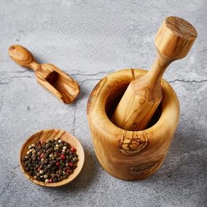 Juego de Mortero y Pilón de Madera Natural con Logotipo Personalizado, Diseño Artesanal, Herramientas Ayurvédicas de la Mejor Calidad, Precio Económico - Product Image 6