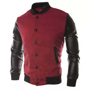 Chaqueta de Béisbol 2025 para Hombre, Diseño Moderno, Color Vino, Corte Ajustado, Estilo Universitario, con Logotipo Bordado - Product Image 6