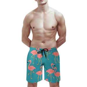 Shorts de Playa para Hombre, Casuales, de Secado Rápido, 100% Poliéster Satinado, Cintura Elástica, Estilo Tropical, Sublimados - Product Image 3