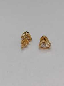 Pendientes de Oro Satvik Ratna ER 43 SOLITAIRE, Chapados en Oro de 10K/14K/18K, con Diamante Cultivado en Laboratorio, Engaste de Puntas, Certificados, para Uso Diario, Regalo - Product Image 2
