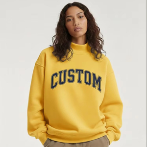 Sudadera Casual para Mujer al por Mayor, Nueva Sudadera de Alta Calidad con Cuello Alto, Sudadera con Logotipo Frontal, Transpirable, Otoño Invierno, Personalizada - Product Image 1