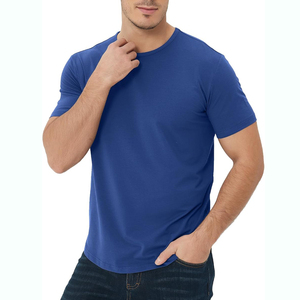 Camisetas de algodón con cuello redondo para hombre, pedido al por mayor, calidad de exportación, camisetas transpirables de verano, informales, lisas, para hombre - Product Image 5