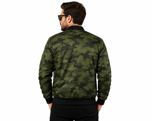 Chaqueta Bomber Casual de Invierno para Hombre, Personalizada al por Mayor, Chaqueta de Piloto Premium de Poliéster con Puños Acanalados y Logotipo Personalizado en la Parte Delantera - Product Image 4