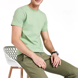 Nueva Camiseta Casual de Manga Corta para Hombre, 100% Algodón, de Peso Pesado, de Secado Rápido, Transpirable, Corte Regular, Cuello Redondo, Hombros Caídos, Ropa al por Mayor - Product Image 2