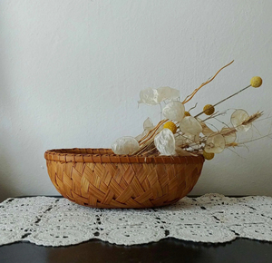Panier ovale en bambou fait main, panier de rangement tressé naturel, plateau organisateur rustique pour la maison, la cuisine, la décoration de ferme, vente en gros - Product Image 1
