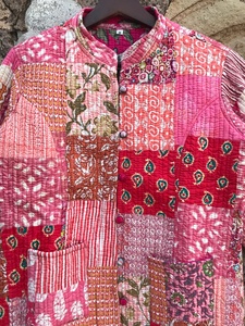 Nouvelle veste patchwork faite à la main vestes de travail sur patch indiennes manteaux veste matelassée bohème pour femmes - Product Image 5