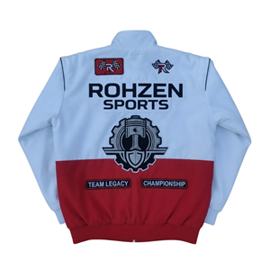 Wholesale Racing Team <b>Racer</b> <b>Jacket</b> Men Custom Patch Embroidered Zipper Motorcycle Style Durable Everyday Wear - Product Image 2