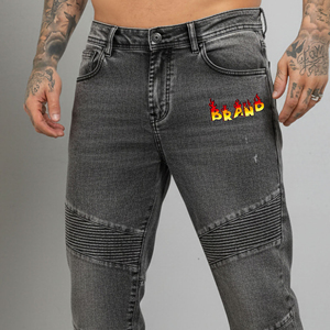 Pantalones Vaqueros de Mezclilla Desgastados Personalizados Estilo Hip Hop para Hombre, Corte Holgado, Lavado, Moda Urbana 2026 - Product Image 3