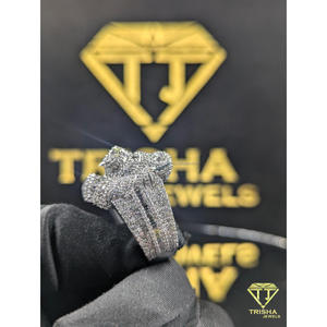 Anillo con cabeza de animal estilo hip hop con diamantes de moissanita VVS en plata de ley 925, joyería personalizada de Trisha Jewels - Product Image 6