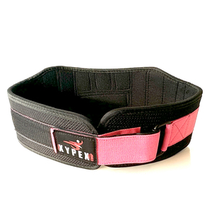 เข็มขัดยกน้ำหนักสีชมพูพร้อมโลโก้สั่งทำ ระบายอากาศได้ดี น้ำหนักเบา ป้องกันอย่างมืออาชีพ ทนทาน ปรับได้ พร้อมที่รัดข้อมือแบบตะขอ - Product Image 2