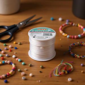 Filo a Coda di Topo 2.5mm 10m Bianco per Braccialetti e Lavori Artigianali - Product Image 2