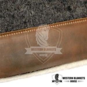 Tapis de selle de dressage profilé occidental haut de gamme Protection anti-dérapante pour chevaux 100% Australie Laine Outshell Doublure en coton Polycoton - Product Image 2