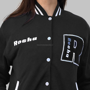 Chaqueta de hombre con logotipo bordado de marca personalizada, chaquetas universitarias de forro polar de algodón, chaquetas universitarias de último estilo de Pakistán - Product Image 2