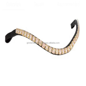 Produits cheval personnalisés, 1 rangée de boucles en cuir en forme de vague, 10mm, cristal multicolore, gros strass bling - Product Image 3