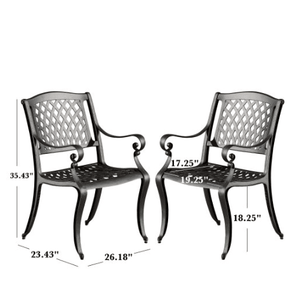 Set di 2 Sedie Cayman Arch Mesh I per Uso in Giardino - Product Image 5