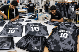 Uniforme de Baloncesto Negro y Gris Sólido, Jersey y Pantalones Cortos Personalizados por Sublimación, 100% Poliéster, Secado Rápido, Transpirable, Unisex LUNAR - Product Image 2