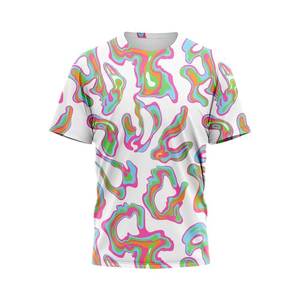 เสื้อยืดแขนราแกลนสีขาวเขียวสำหรับผู้ชาย คอกลม ทรงปกติ สไตล์ลำลอง ผ้าถัก สีพื้น ดีไซน์เรียบง่าย - Product Image 5
