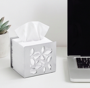 Porta Servilletas de Papel Metálico Plateado, Diseño Moderno, Perfecto para la Decoración del Hogar, Organización Esencial y Accesorio para la Mesa - Product Image 3