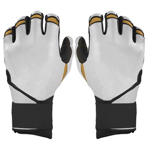 Gants de frappe en cuir blanc rembourrés avec fermeture auto-agrippante, unisexes, pour entraînement adulte - Product Image 1
