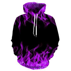 Nouveau Sweat à Capuche Homme 2026 Motif Flammes Multicolores, Coupe Oversize avec Impression 3D, Vêtement Tendance Automne - Product Image 2