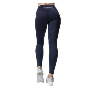 Leggings de compression pour femmes, longueur intégrale, couleur unie, taille élastique, spandex, nylon, pantalon de sport - Product Image 3