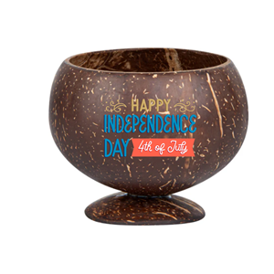 Taza de Coco Natural de EE. UU. para Comida, Ensalada, Bocadillos, Taza de Coco Impresa en 3D Patriótica para el 4 de Julio, Día de la Independencia, de Vietnam - Product Image 6