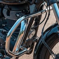 Pelindung Mesin Perak Bentuk Oktagon OEM KXA00006 Terlaris untuk Aksesoris Motor Meteor New Classic New Bullet 350 Dijual