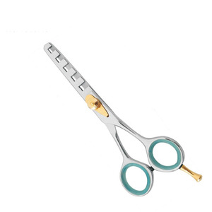 Ciseaux de barbier professionnels en acier inoxydable, lame courbée, pour droitiers, pour coiffeurs professionnels et salons modernes - Product Image 4