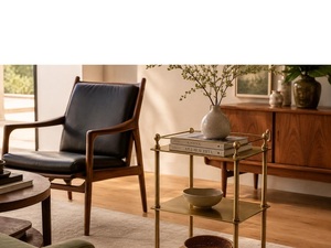 Modern Luxury Brass Three Tier <b>Storage</b> <b>Shelf</b> Rectangular Standing Type Metal Chrome Plated Living Room Decor - Product Image 2
