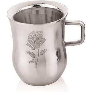 Double Wall Stainless Steel Coffee Mug With Ribbed Design Insulated Metal Tea Cup Unbreakable Eco-Friendly <b>Drinkware</b> For Home - Product Image 5