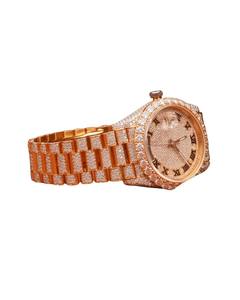 Montre pour homme en acier inoxydable de luxe, collection Hip Hop, mouvement automatique, diamants blancs brillants en moissanite VVS - Product Image 3