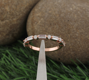 Anillo Minimalista de Circonita Cúbica al por Mayor, Anillo Apilable Delgado Chapado en Plata 925, Anillo de Eternidad de Circonita Cúbica para Mujer, Joyería al por Mayor - Product Image 6