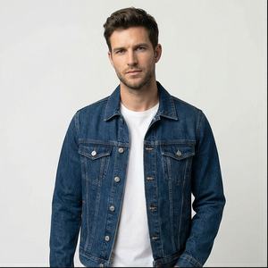 แจ็กเก็ตยีนส์สำหรับผู้ชาย, แจ็กเก็ตยีนส์ทรงหลวมแนววินเทจสำหรับฤดูใบไม้ผลิและ2025แจ็กเก็ตฤดูใบไม้ร่วง - Product Image 1