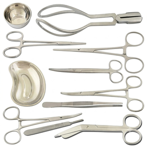 Ensemble complet d'instruments de colposcopie en acier inoxydable certifié ISO et CE, 10 pièces réutilisables et stérilisables - Product Image 1