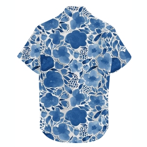 เสื้อเชิ้ตชายหาดพิมพ์ลายดิจิทัลสำหรับฤดูร้อน ระบายอากาศได้ดี สวมใส่สบาย เหมาะสำหรับวันหยุดพักผ่อน ท่องเที่ยว แฟชั่นชายหาด - Product Image 6