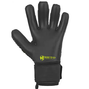 Gants de gardien de but en latex allemand noir, design personnalisé, entièrement neufs, 4 mm, coupe hybride en latex allemand - Product Image 3