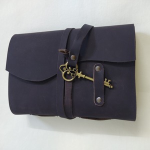 Diario de Cuero, Tamaño A5, Estilo Vintage, Tapa Dura, Encuadernación Cosida con Cierre de Llave, Cuaderno de Escritura Hecho a Mano, Regalo - Product Image 6