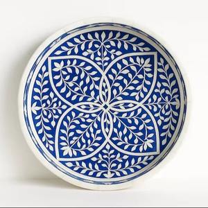 Bandeja Decorativa con Incrustaciones de Hueso para el Hogar, Mesa de Centro, Comedor, Regalo, Hecha a Mano, Calidad Premium de Lujo, Material Ecológico - Product Image 1